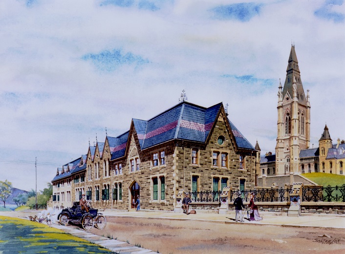 Peinture de l'ancien édifice de la Cour.