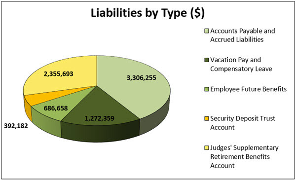 Liabilities by Type (in dollars)