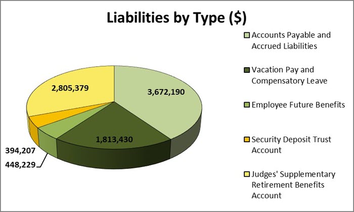 Liabilities by Type (in dollars)