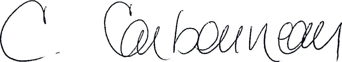 Signature of Chantal Carbonneau